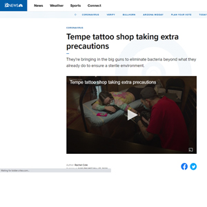 12 News - Tempe tattoo shop taking extra precautions